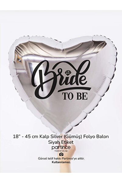 partince Bride To Be Yazılı Kalp Folyo Balon Gold Silver Rose Gold Renk Seçen...