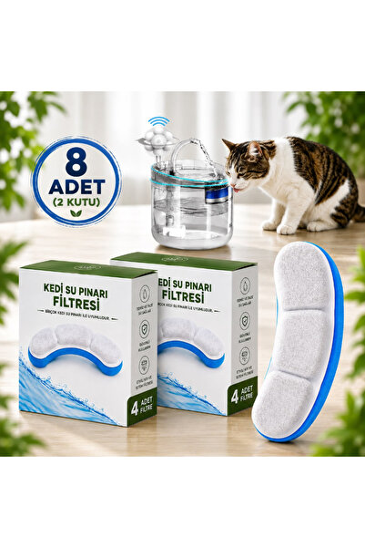 MultiZone Kedi Su Pınarı Filtresi Aktif Karbonlu Pet Temiz Su Çeşmesi Yedek F...