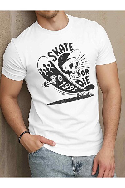 STITCHLY تي شيرت رجالي بطبعة جرافيك Men'S or Die 95، بوزن 180 جرام، ثقيل الوز...