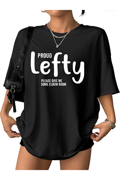 STITCHLY قمصان تي شيرت للرجال والنساء بتصميم "Proud Lefty" - قمصان صيفية ناعم...
