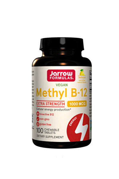 Jarrow Formulas Metil B-12 1000 mcg Comprimate masticabile cu aromă de lămâie...