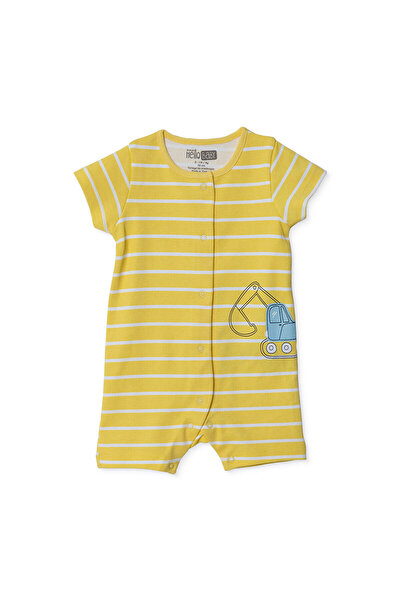 ebebek Hello Baby HelloBaby Erkek Bebek Kısa Tulum Çizgili Çıtçıtlı Çıtçıtlı ...
