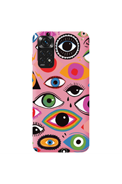 Other Xiaomi Redmi Note 11 4G Colorful eyes Pink Colored Silicone TPU Θήκη