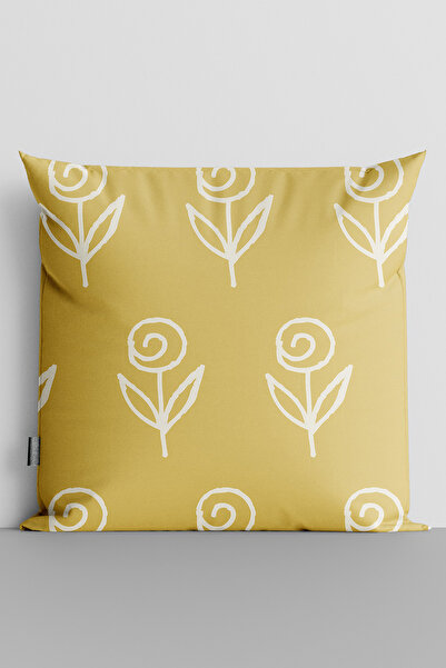 TicaretJet White Roses Double Sided Digital Printed Throw Pillow Cover