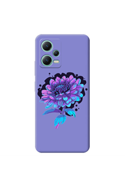 Other Xiaomi Redmi Note 12 Pro 5G Witch flower Purple Colored Silicone TPU Θήκη