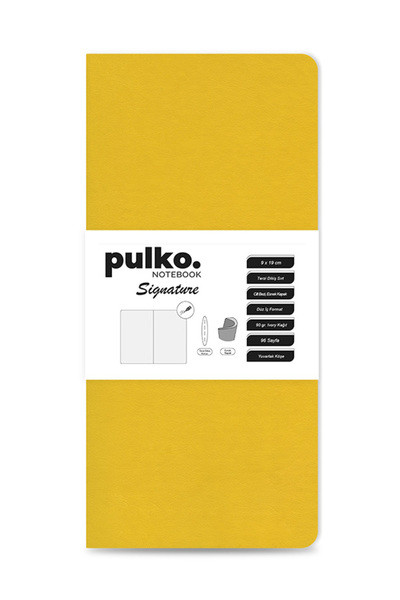 PULKO Notebook Signature Notepad, Tailor Stitching, 90Gr. Ivory, Plain, (0750...