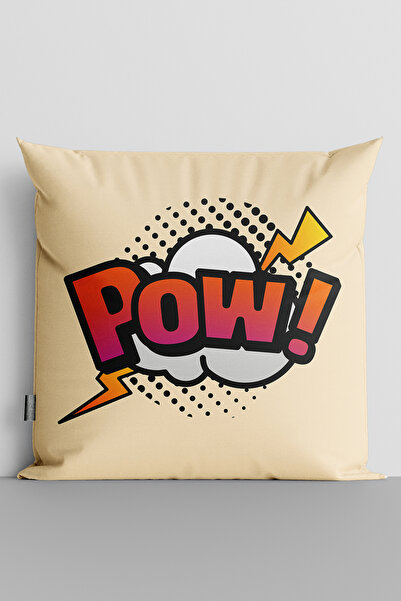 TicaretJet غطاء وسادة مطبوع رقميًا على الوجهين من Popart Pow - 211