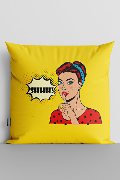 TicaretJet غطاء وسادة مطبوع رقميًا على الوجهين للنساء من Popart - 85