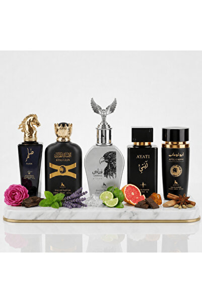 Ayelet Set de 5 parfumuri bărbătești orientale 100 ML - Tahir + King Lion + Q...