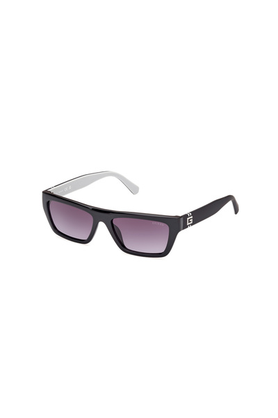 Guess Shiny Black Uv400 Injected Male Sunglasses