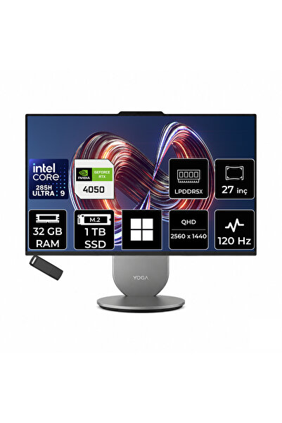 LENOVO Yoga Core Ultra 9 285H RTX 4050 6GB 32GB RAM 1TB SSD 27" QHD 400nits 1...