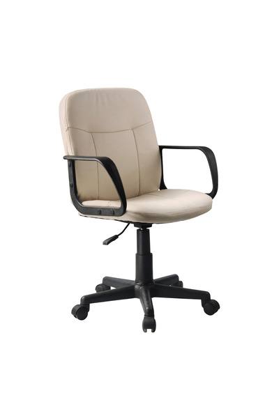 ArteLibre Καρέκλα Γραφείου ABA Μπεζ PVC 53x49x85-97εκ.