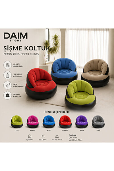 Daim store Şişme koltuk