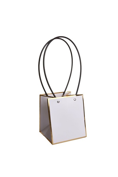 OEM Set 4 Genți Trapezoidale Hârtie Alb 15x13x12.5 cm