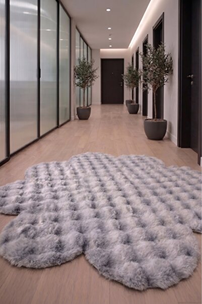KEVLİNE Bubble Modern Dekoratif Kaymaz Taban Papatya Model Halı