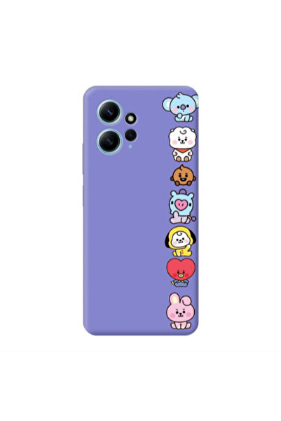 Other Xiaomi Redmi Note 12 4G Lovely animals Purple Colored Silicone TPU Θήκη