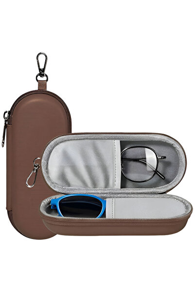 Techsuit Toc ochelari Techsuit, ETJ3, PU, 16.5 x 6.5 x 4cm, maro