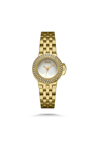 catera Women's watch with a gold-tone steel strap and a white dial