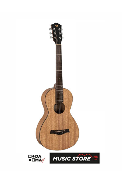 VALLER PRL200 Parlor Travel Mini Akustik Gitar – Naturel Mat