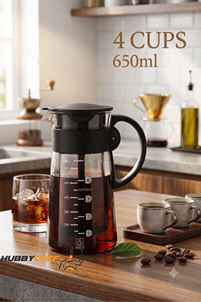 HUBBYCHEF Cold Brew Coffee Brewing Pitcher - Cold Brew 650 ml