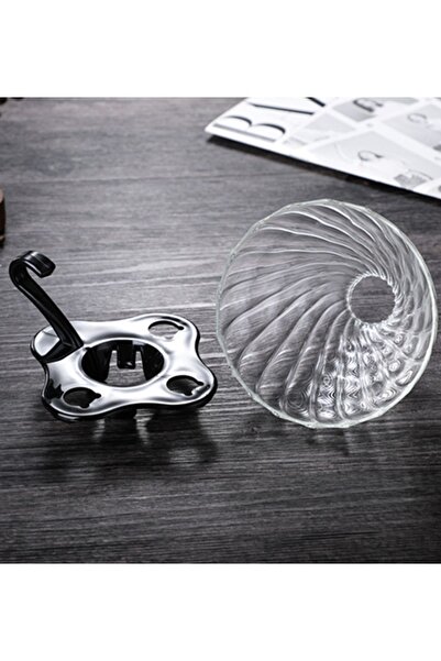 HUBBYCHEF Borosilikat Cam V60 Kahve Dripper (Kahve Demleme Aparatı)