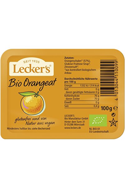 Lecker's Coaja de portocala confiata vegan si fara gluten,