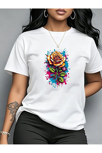 12 Teknoloji Round Neck Short Sleeve T-Shirt - Women'S Shirt, Fashionable Ele...