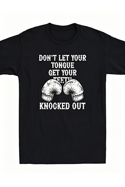 23 nisan Pure Cotton T-shirt, Printed with Humorous Boxing Glove Text, Summer...