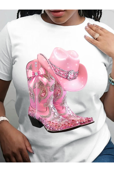 212Wear [تي شيرت أنيمي] تي شيرت نسائي عصري بطباعة حروف وتصميم بسيط، مريح المل...
