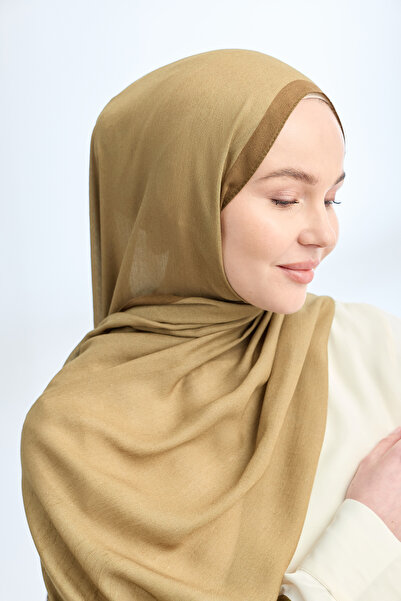 ARMANDA Elegant Harmony Linora Patterned Shawl - Khaki