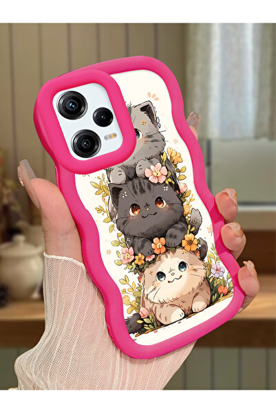 Hontinga Redmi Note 12 Pro 5G Uyumlu Kılıf kamera koruyucu Kırmızı Silikon Co...