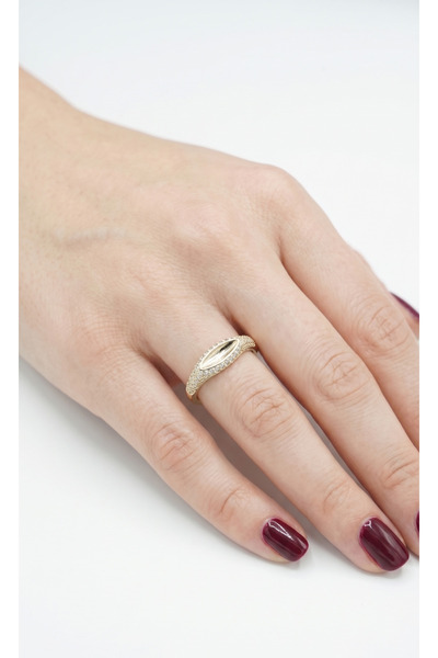 İris Jewelrys Çelik Viven Gold Yüzük