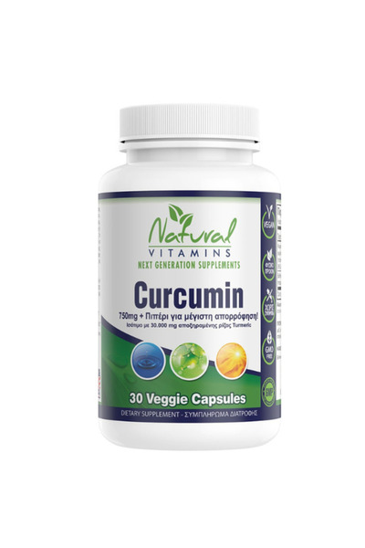 NATURAL VITAMINS Curcumin 750mg, 30veg.caps