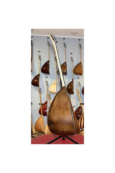 dost müzik Oyma Kestane Uzun Sap 49 Tekne Divan Bağlama