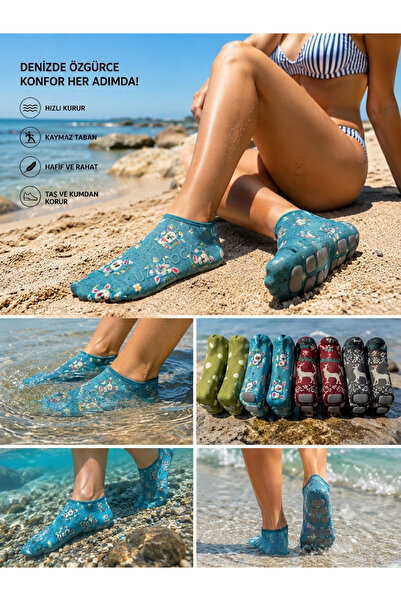 UZN SOCKS Αντιολισθητικές κάλτσες θάλασσας και πισίνας χωρίς ραφές 4 εποχών U...