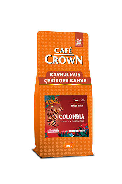 Cafe Crown Kolombiya Single Origin Çekirdek Kahve 1kg ( %100 Arabica, Nitelik...