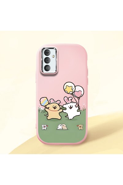 Hontinga Samsung Galaxy F23 Compatible Case Camera Protector Pink Silicone Co...