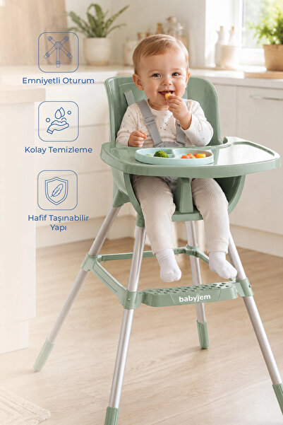 Babyjem XSoft Καρέκλα Φαγητού Μαλακό Πράσινο