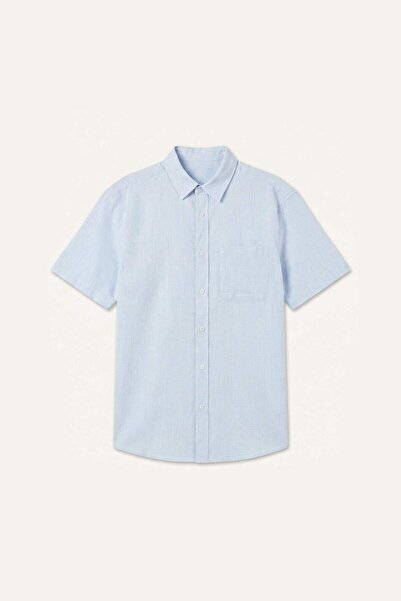 DeFacto Regular Fit Polo Collar Cotton Short Sleeve Shirt I1559Ax26Sm