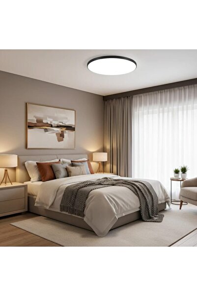 DECODEPO Plafoniera LED 37cm 33W Lumina Rece Rotund Modern Simplu pentru Baie...