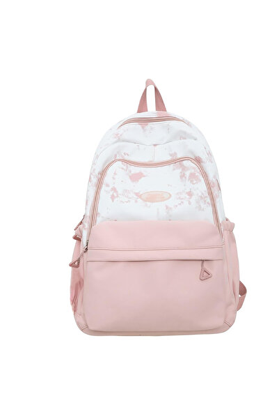 STAR BABiES School Bag 16-inch solid printed Backpack - Pink
