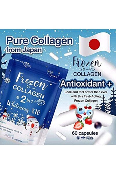 Top Choice Gluta Frozen Collagen 2 In 1 Whitening Capsules for Skin Care