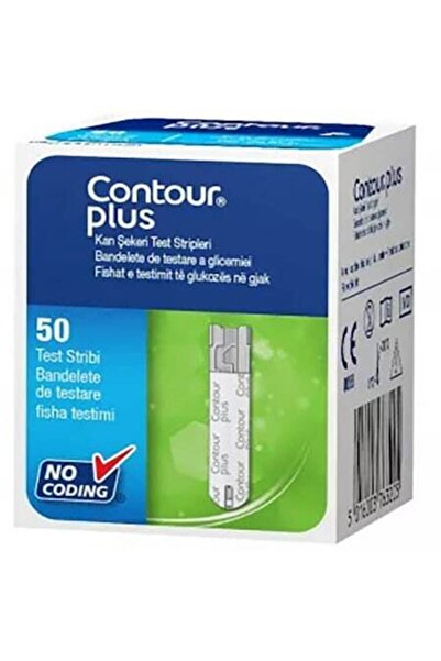Bayer Benzi de testare a glicemiei Contour Plus, 50 bucăți.