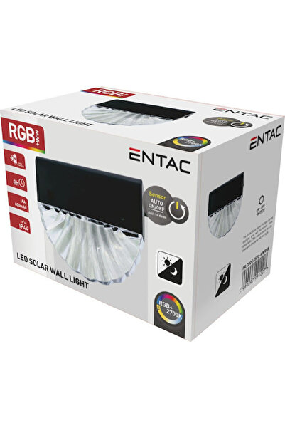 Entac ESFL-WWRGB Επιτοίχιο Ηλιακό Φωτιστικό 10lm IP44