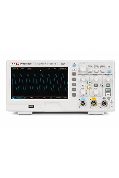 unı-t UTD2102CEX+ 100 MHz 2 Kanal Dijital Osiloskop 1 GSa/s 7" TFT LCD