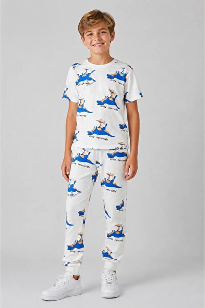 My Hanne Patterned Boys' Pajama Set 91101