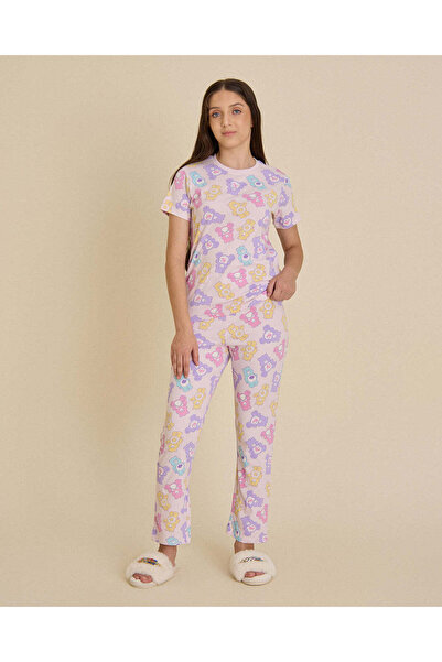 REDTAG Senior Girls Lilac Printed Pajama Set