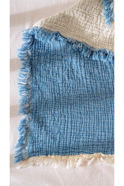 MYLASA HOME 100% Cotton Muslin Baby Blanket 100X120 cm – Soft Textured Four S...