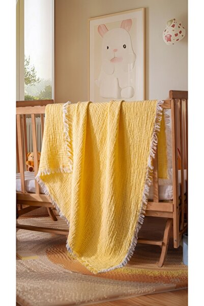 MYLASA HOME 100% Cotton Muslin Newborn Baby Blanket Stroller Cover 80X80 cm