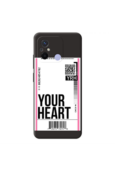 Other Xiaomi Redmi 12C Your Heart YRH Black Colored Silicone TPU Θήκη